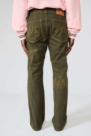 Supplier : Stitch Flare Pants Khaki
