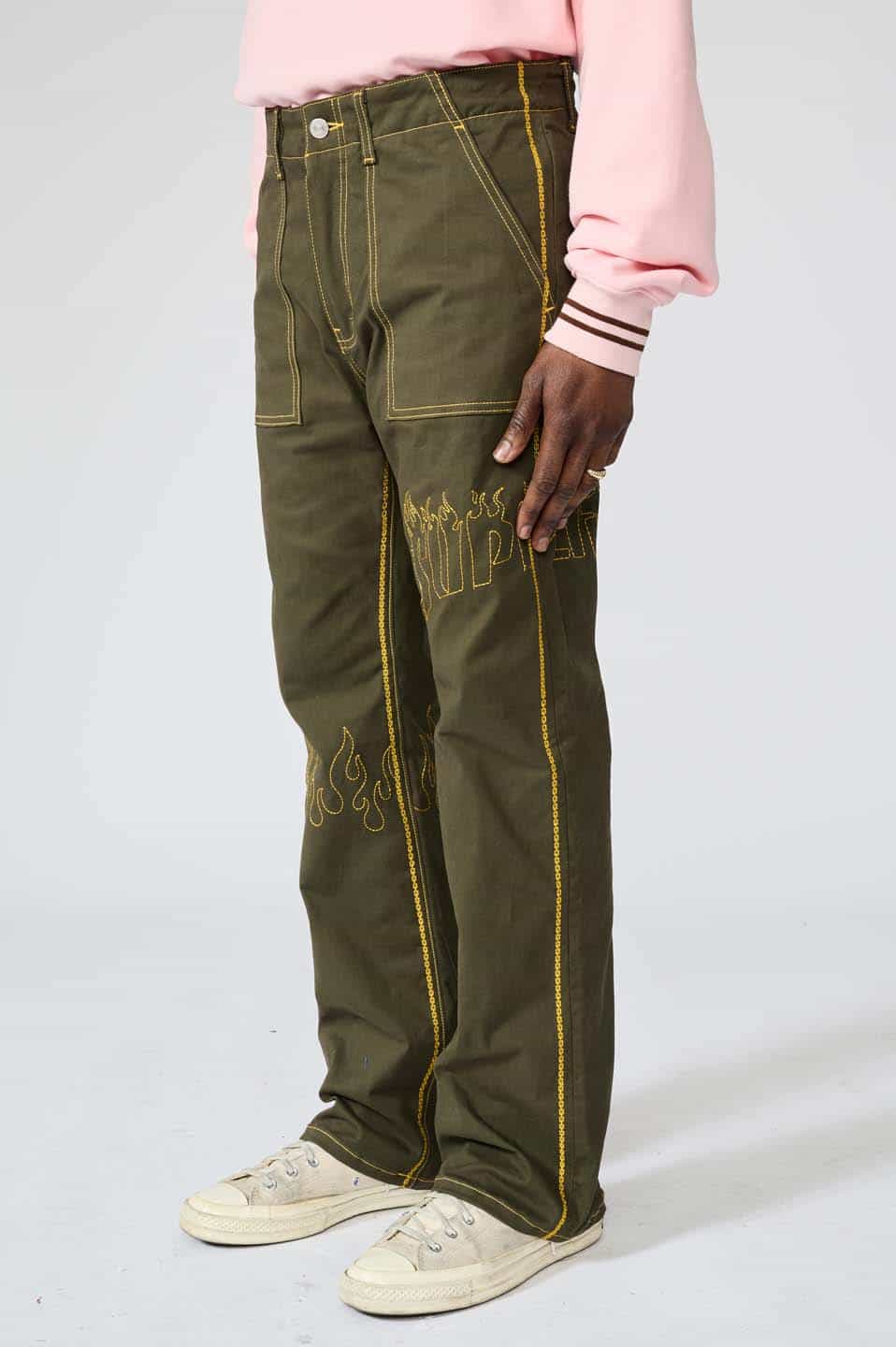 Supplier : Stitch Flare Pants Khaki