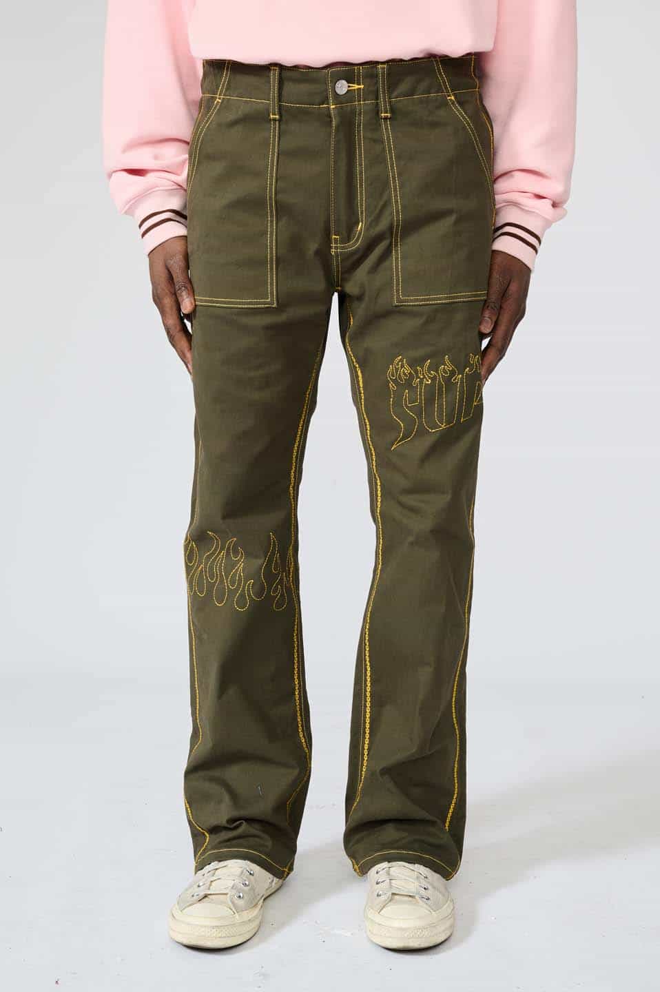 Supplier : Stitch Flare Pants Khaki