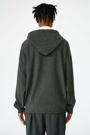 Supplier : Pleats Zip Hoodie Black
