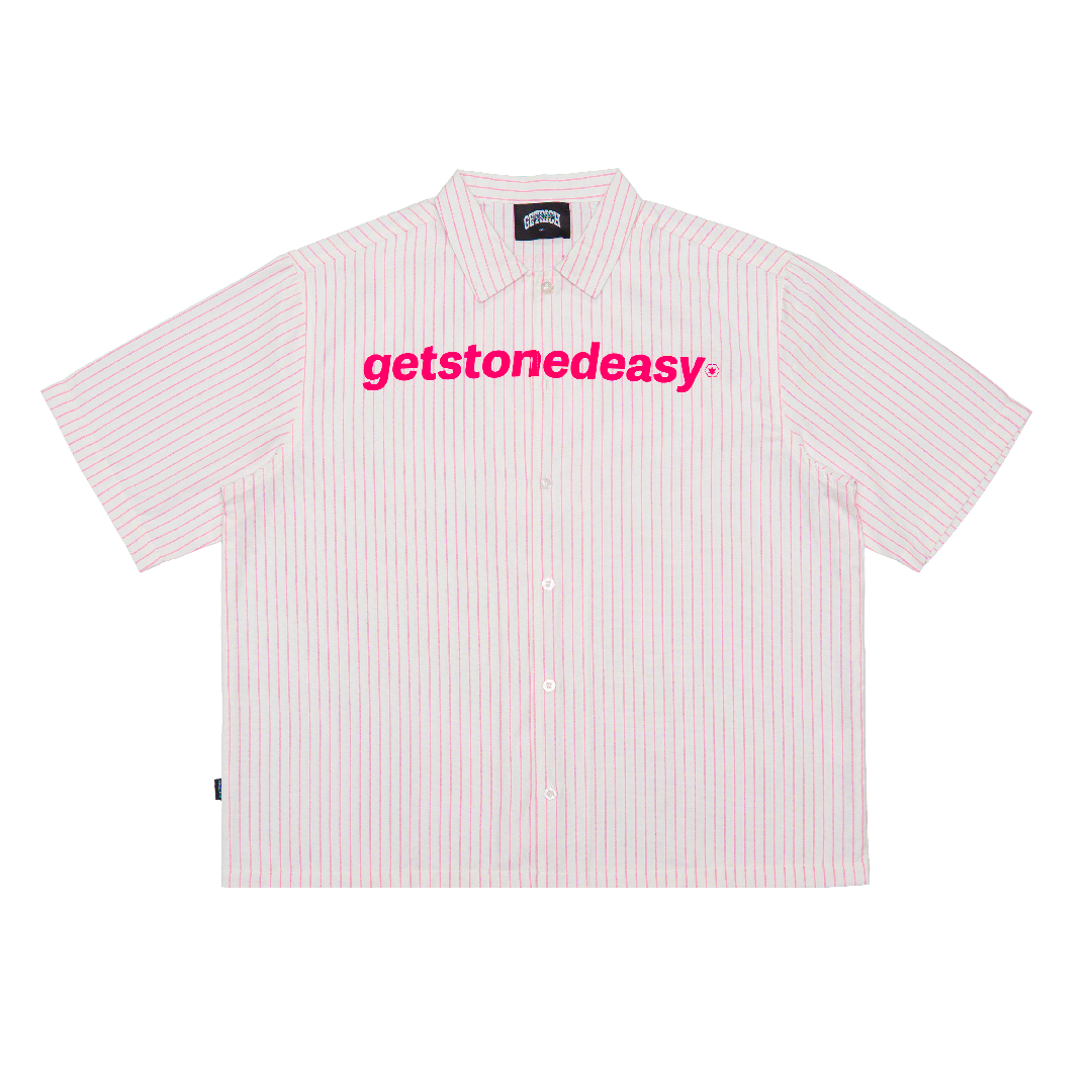 Stoned x GRE : Stripe Shirt White Pink