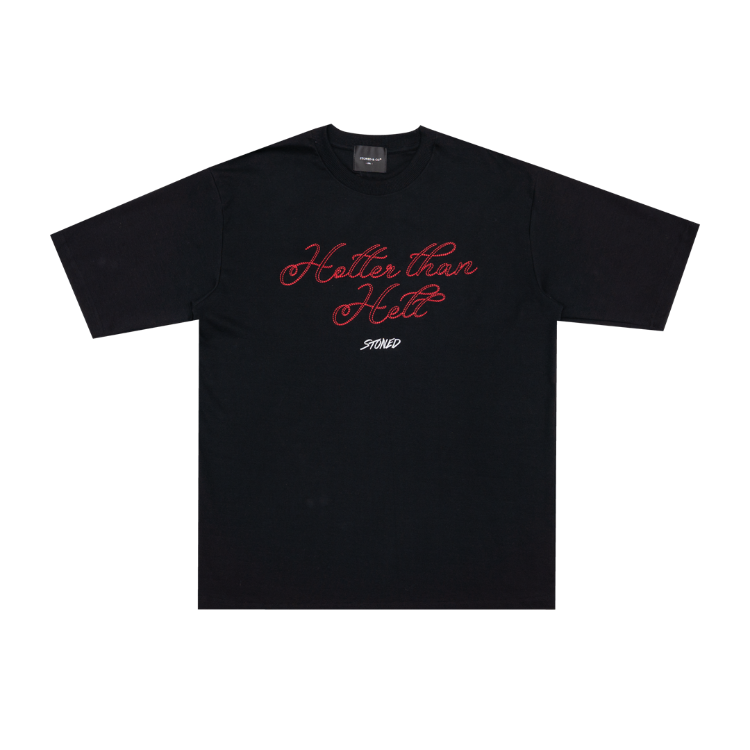 Stoned x Ms Puiyi : Hotter Than Hell Tshirt Black