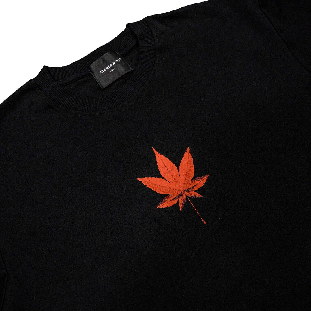 Stoned Retro : Maple Tee Black