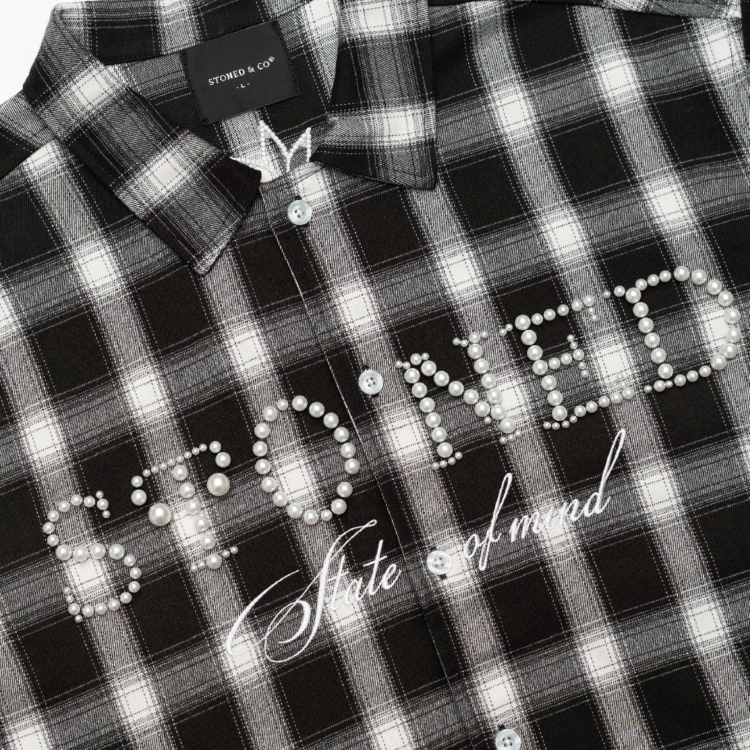 Blessed26 : Pearl Flannel White Black