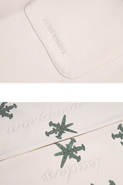 Unknown : Cream & Green Dagger Rhinestone Joggers