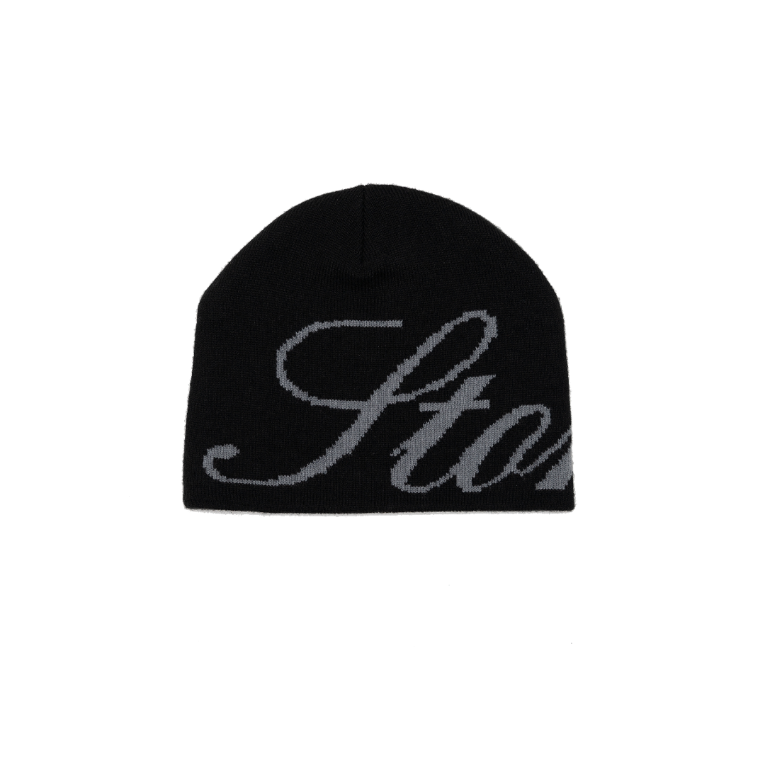 Void : Cursive Logo Beanie Black