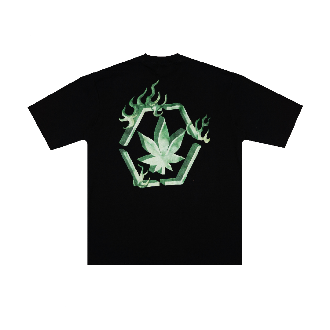 Golden Jade : Genetic Hexagon Jade Tee Black