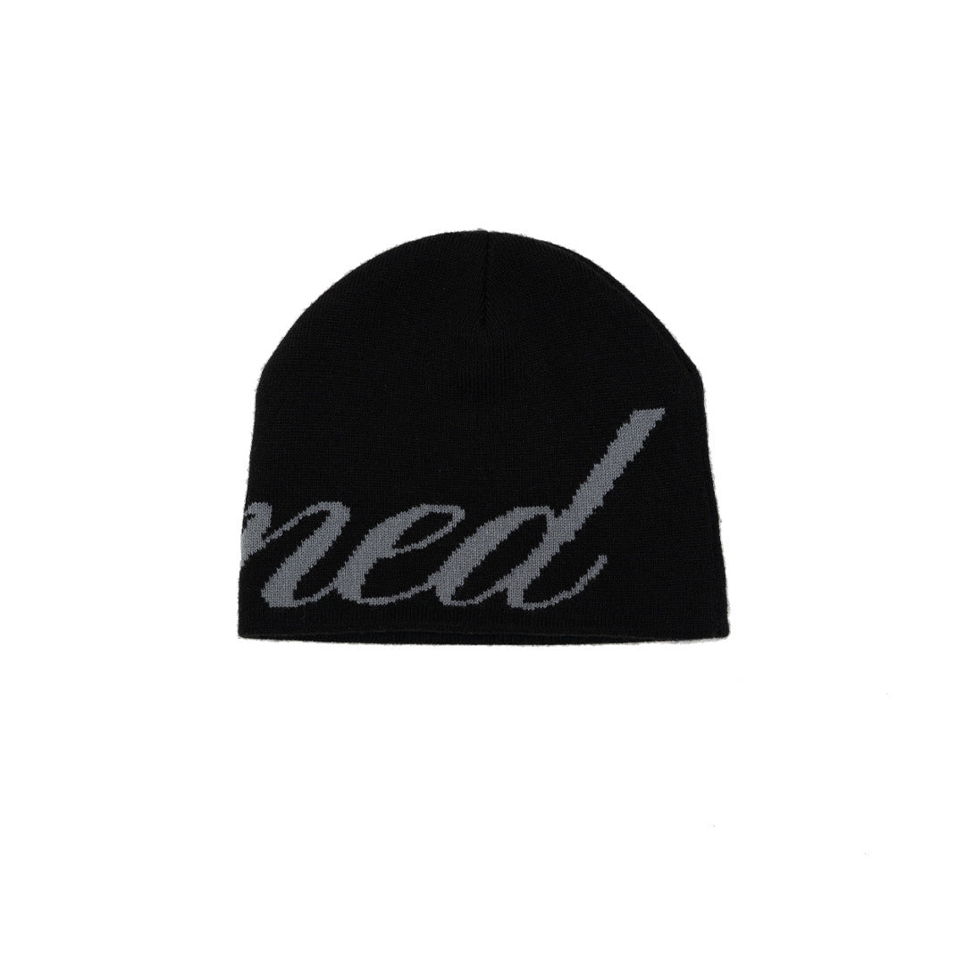 Void : Cursive Logo Beanie Black