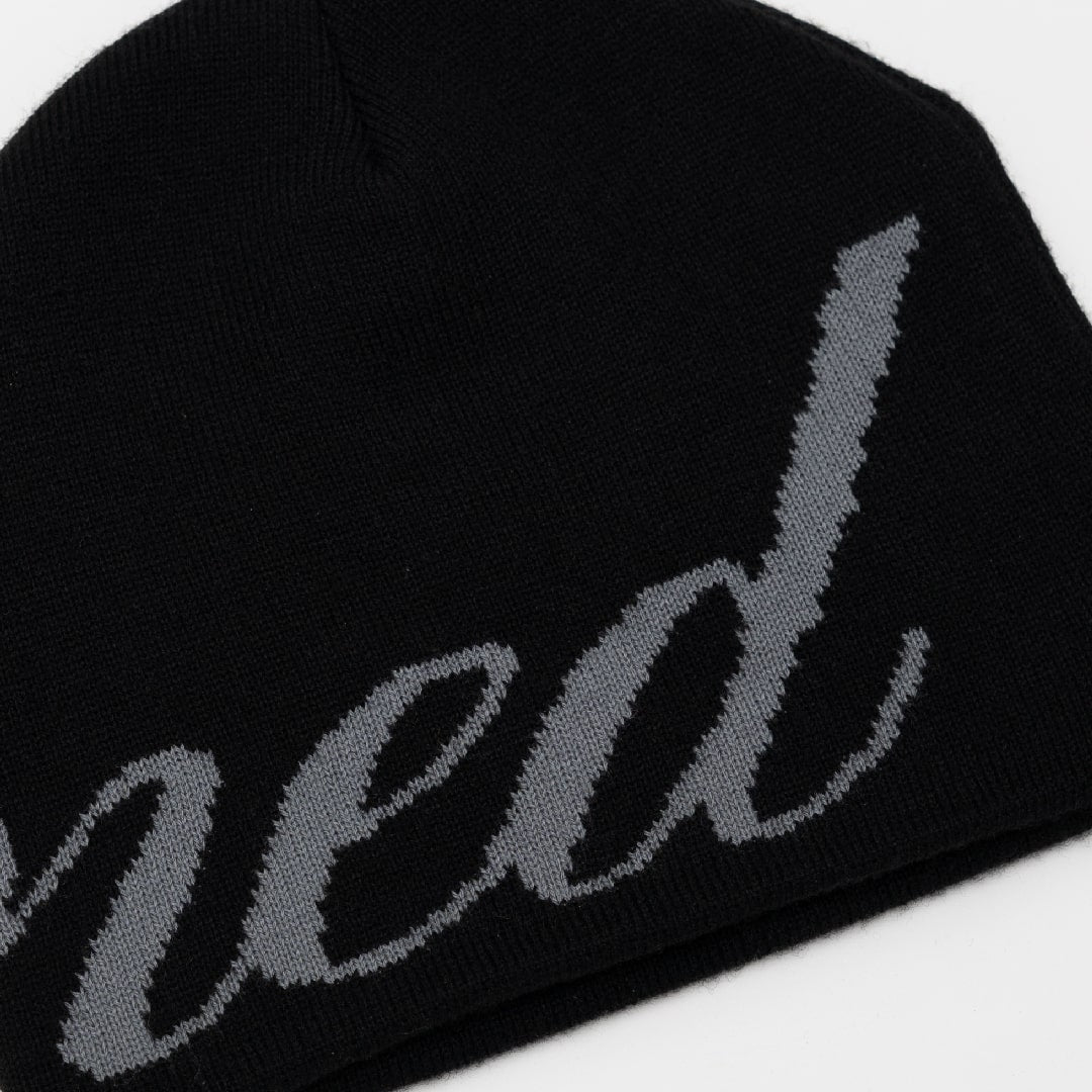 Void : Cursive Logo Beanie Black