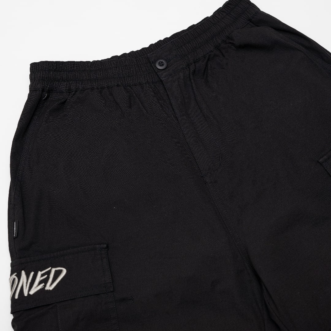 Void : Wide Fit Cargo Pants Black