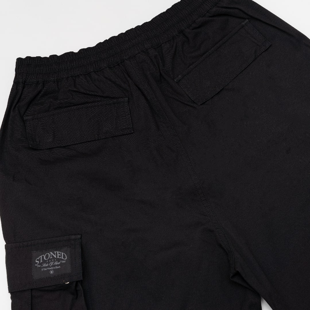 Void : Wide Fit Cargo Pants Black