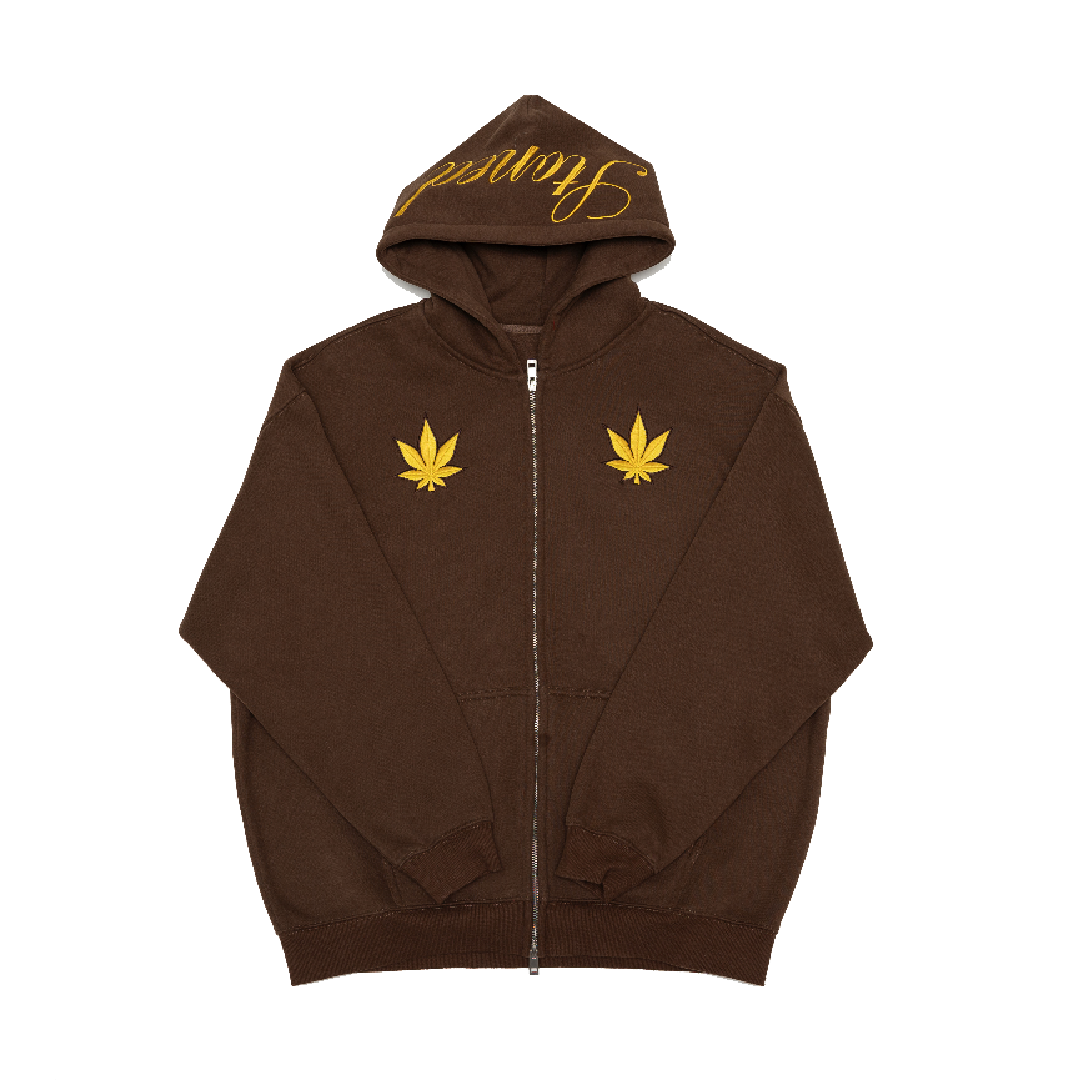 Golden Jade : UIP Zip Up Hoodie Brown