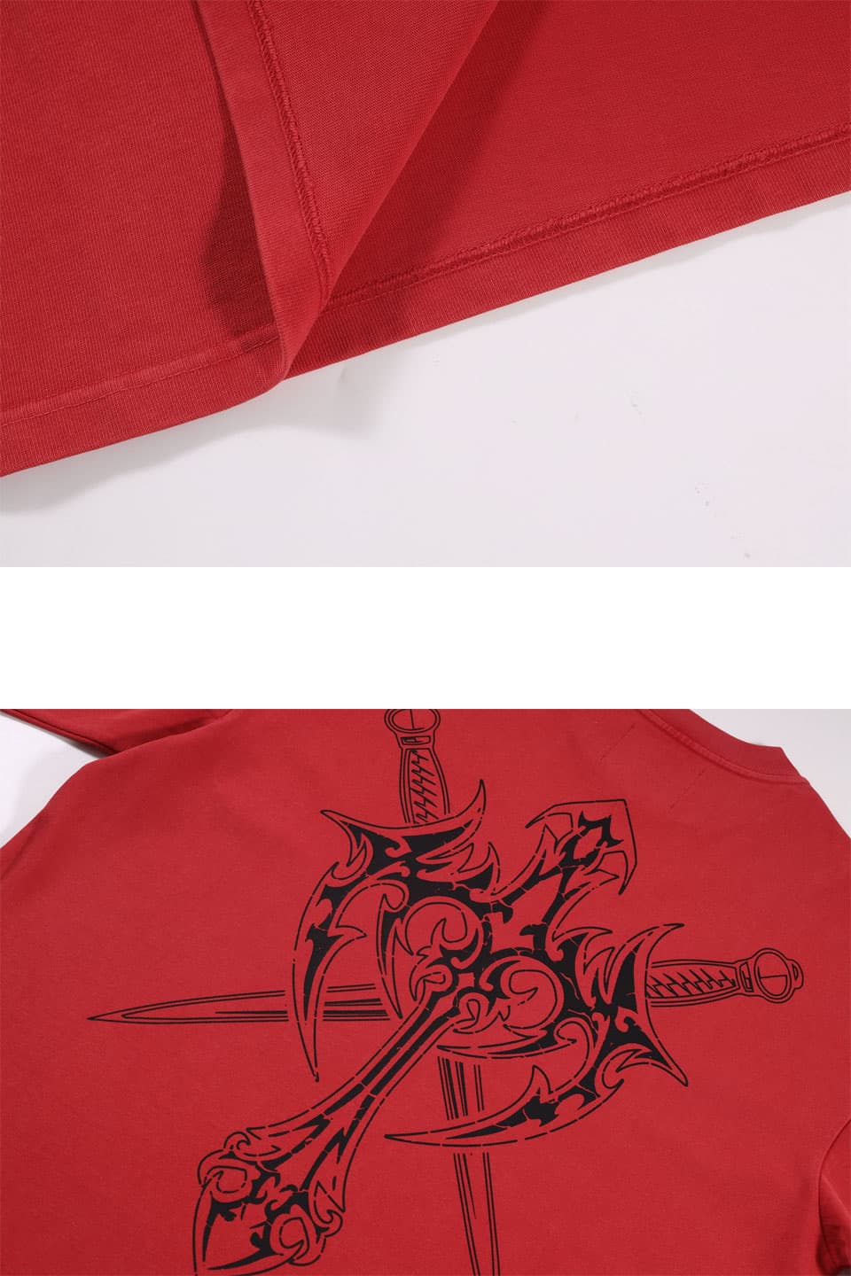 Unknown : Cracked Cross Dagger Tee Orange