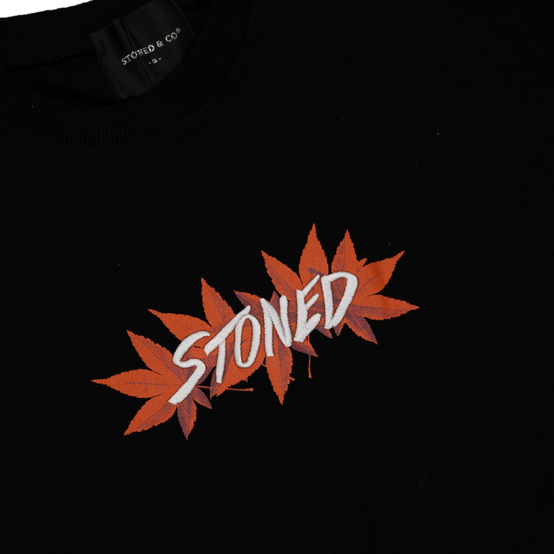 Stoned Retro : Genetic Maple Tee Black