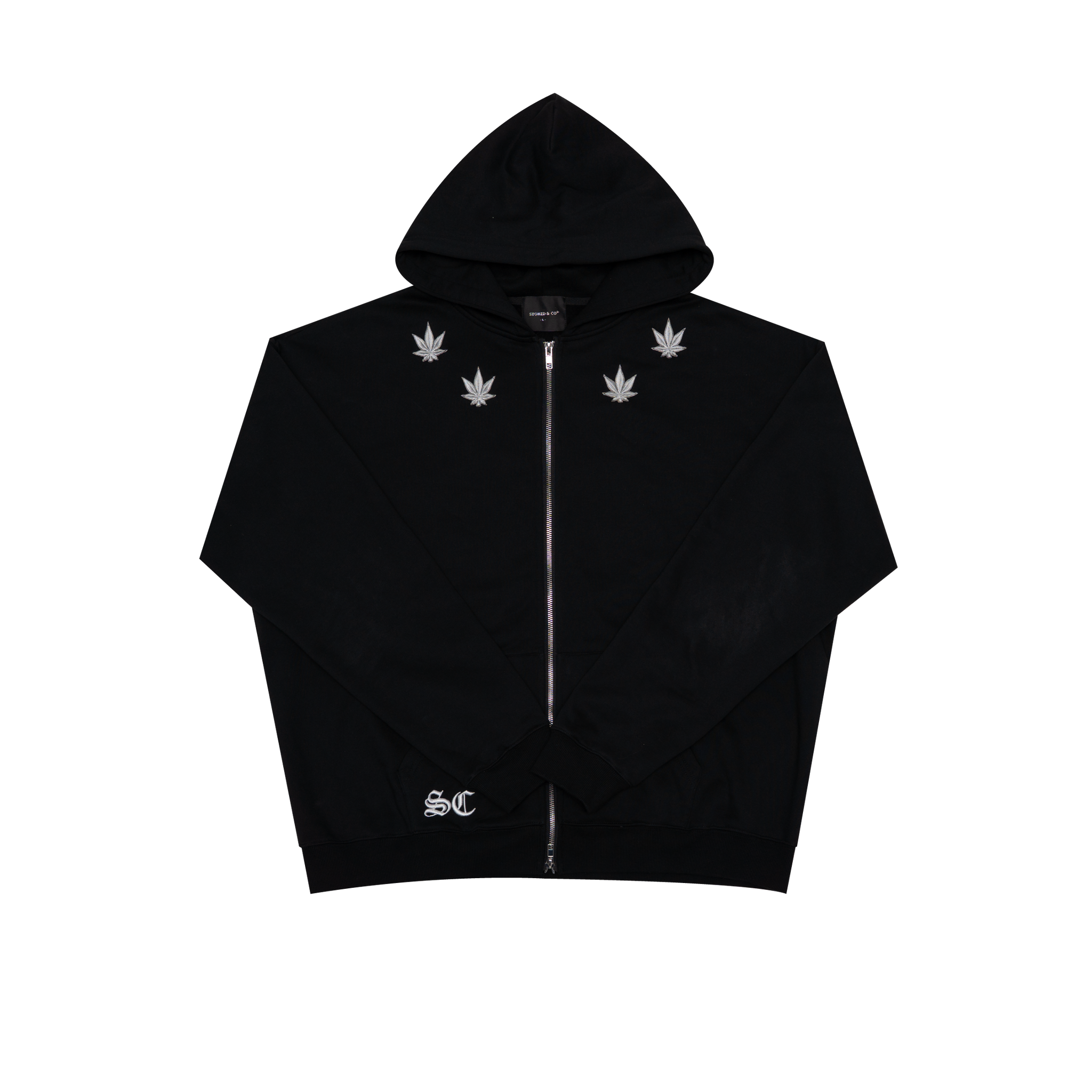 WBB25 : Quad Zipped Up Hoodie Black