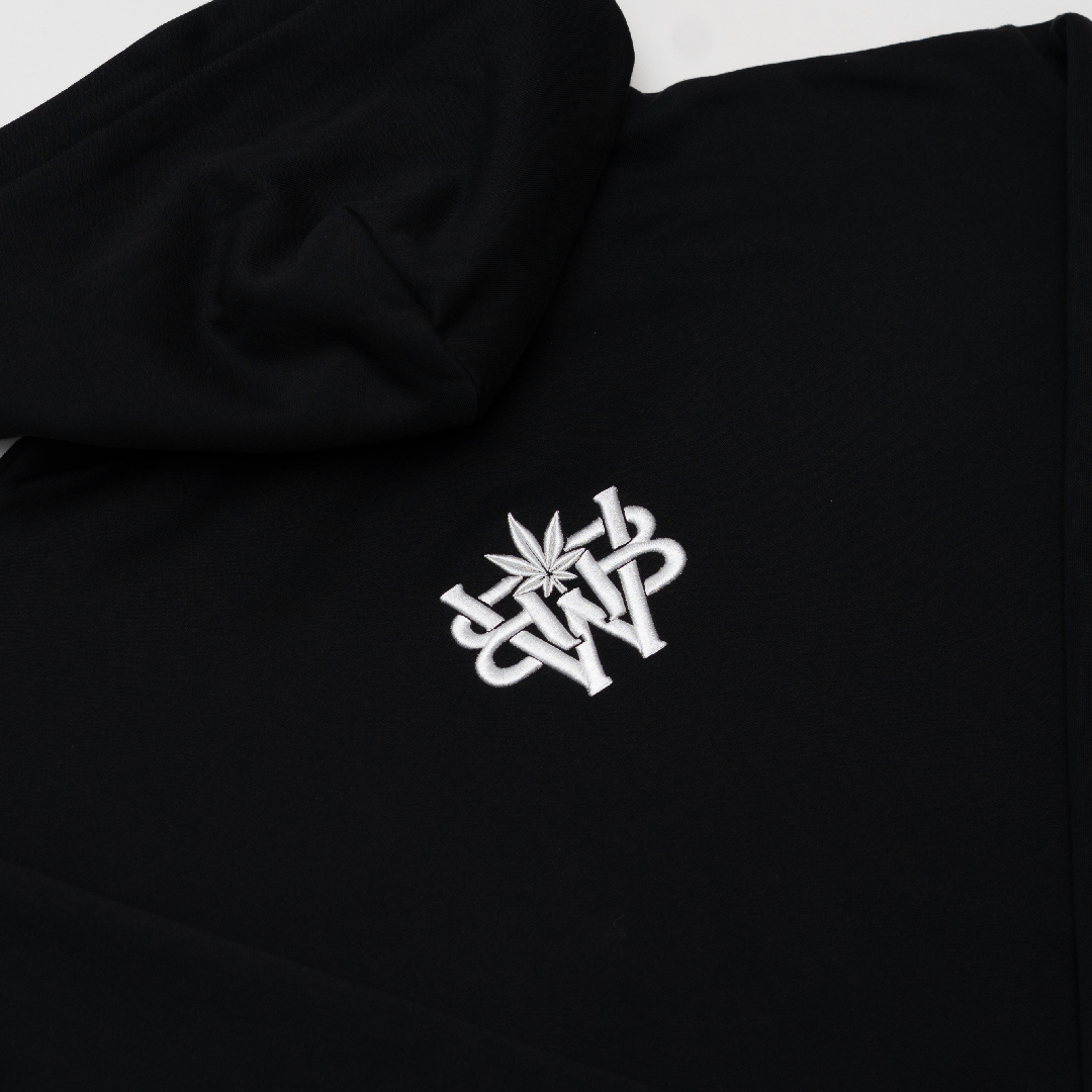 WBB25 : Quad Zipped Up Hoodie Black