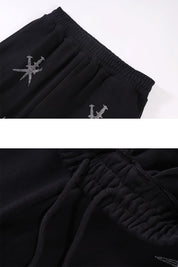 Unknown : Black Dagger Rhinestoned Joggers