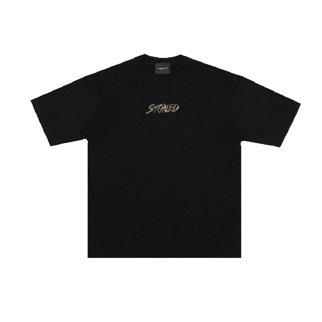 Blessed25 :  Hexagon Camo Tee Black