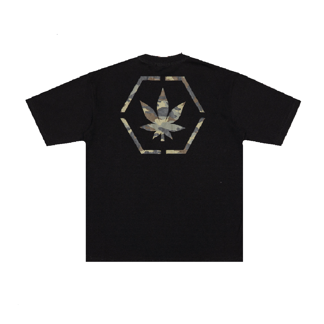 Blessed25 :  Hexagon Camo Tee Black