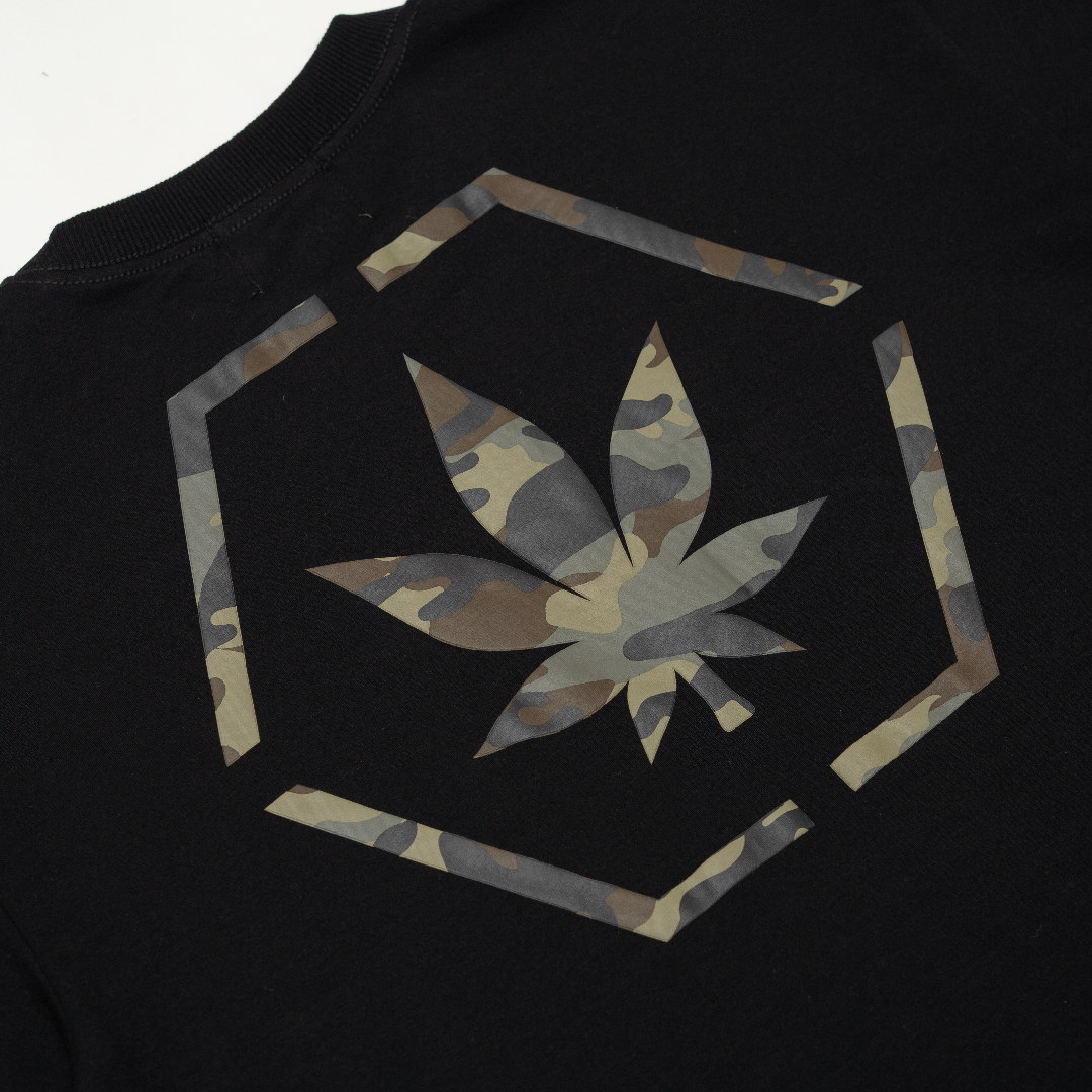 Blessed25 :  Hexagon Camo Tee Black