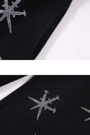 Unknown : Black Dagger Rhinestoned Joggers