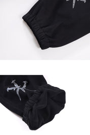 Unknown : Black Dagger Rhinestoned Joggers
