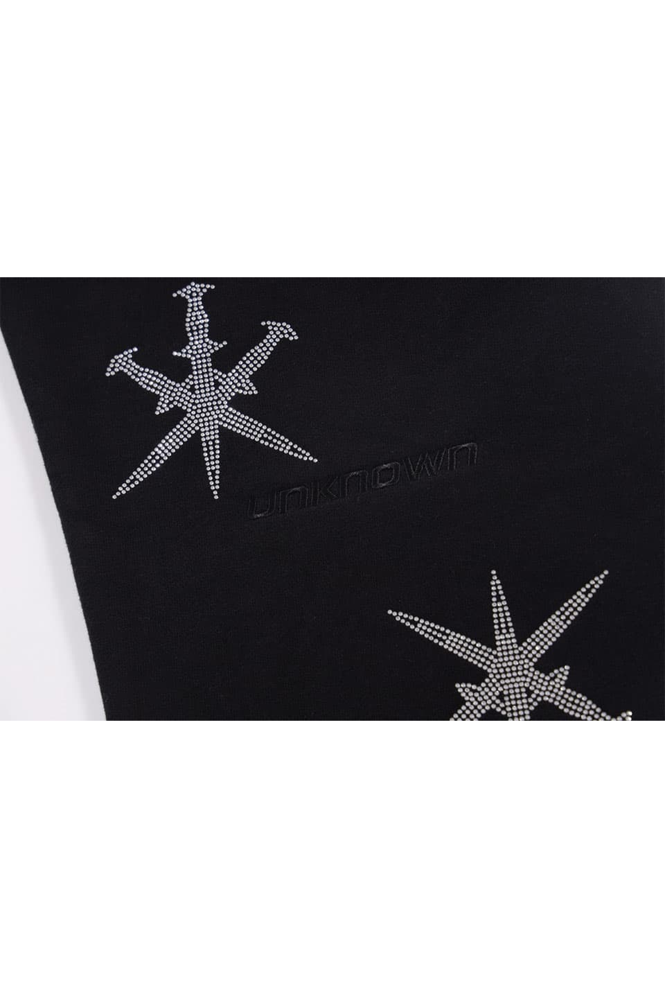Unknown : Black Dagger Rhinestoned Joggers
