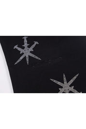 Unknown : Black Dagger Rhinestoned Joggers