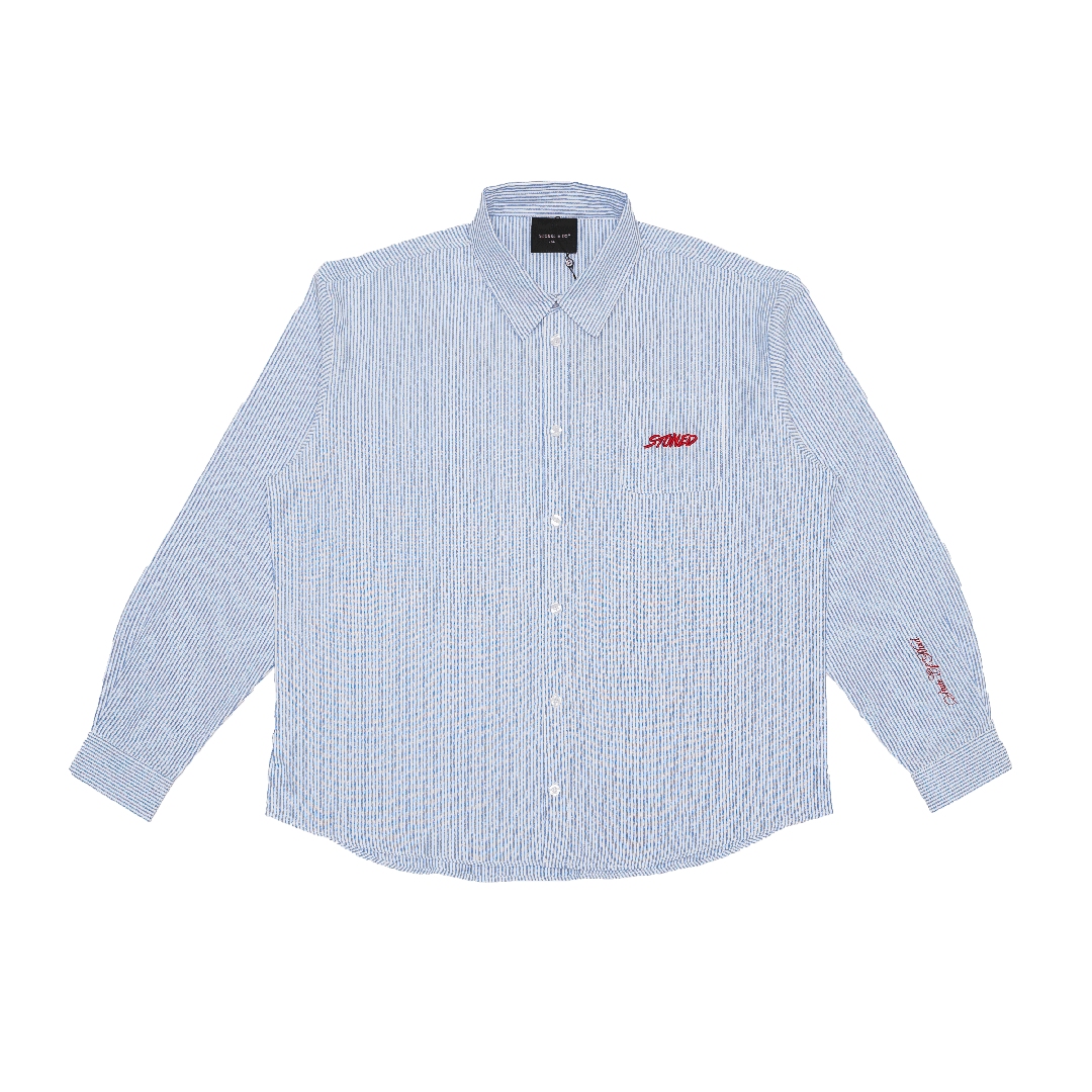 Blessed25 : Stripe L/S Shirt Blue