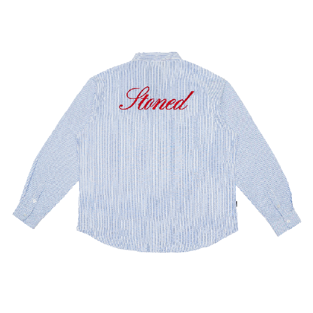 Blessed25 : Stripe L/S Shirt Blue