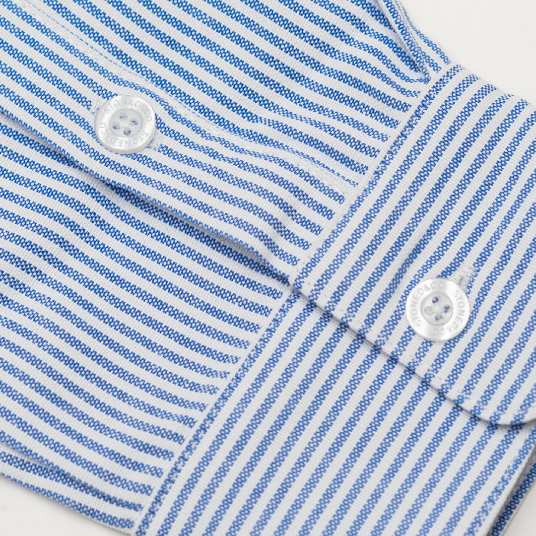 Blessed25 : Stripe L/S Shirt Blue