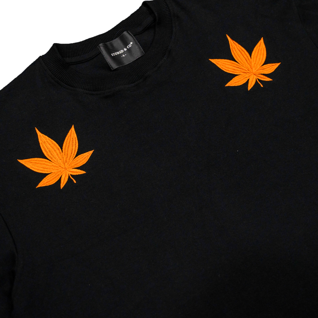 Stoned Retro : Maple UIP Tee Black