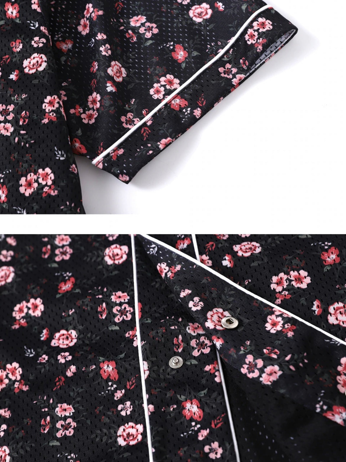 Supplier : Flower Mesh Baseball Shirt Black