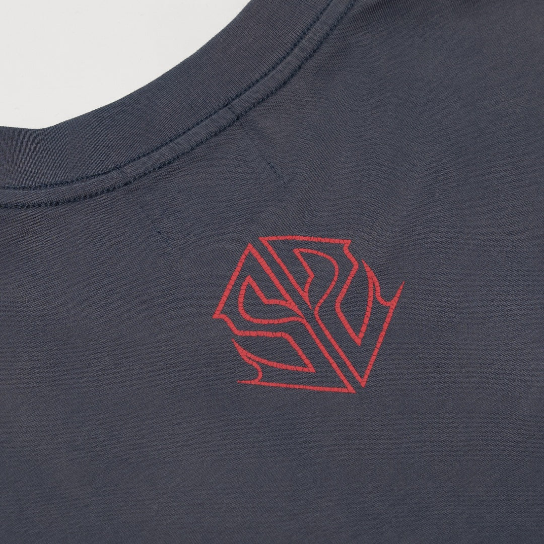 WBB25 : SS Metal Tee Washed Navy