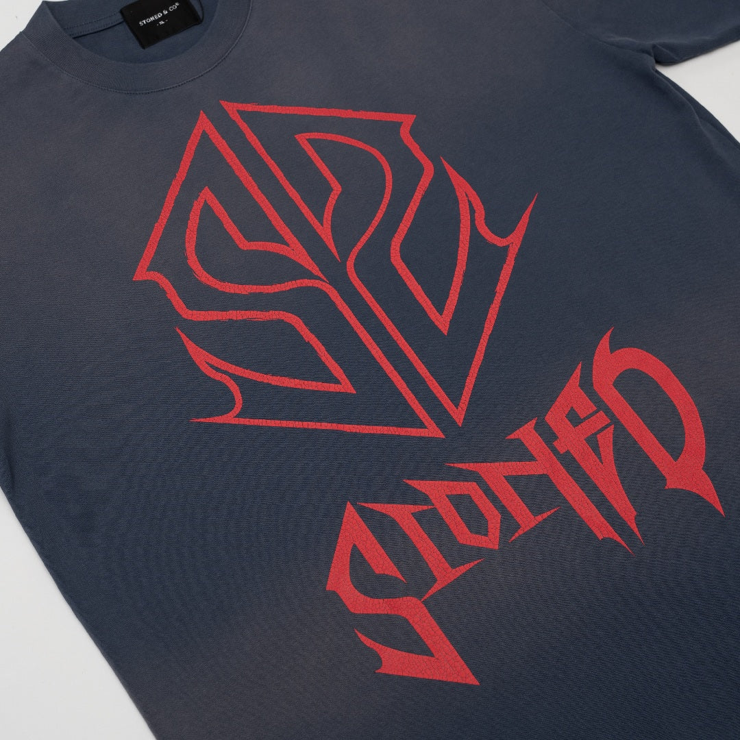 WBB25 : SS Metal Tee Washed Navy