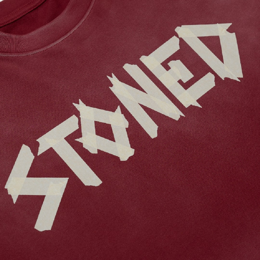 Golden Jade : Stoned Tape Wash Tee Red