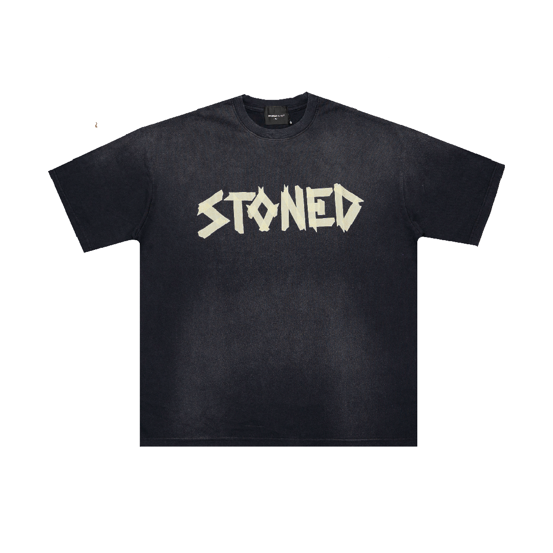 Golden Jade : Stoned Tape Wash Tee Black