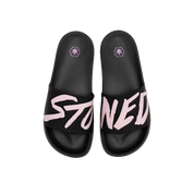 Stoned Sandals : Black Pink