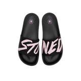 Stoned Sandals : Black Pink