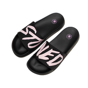 Stoned Sandals : Black Pink