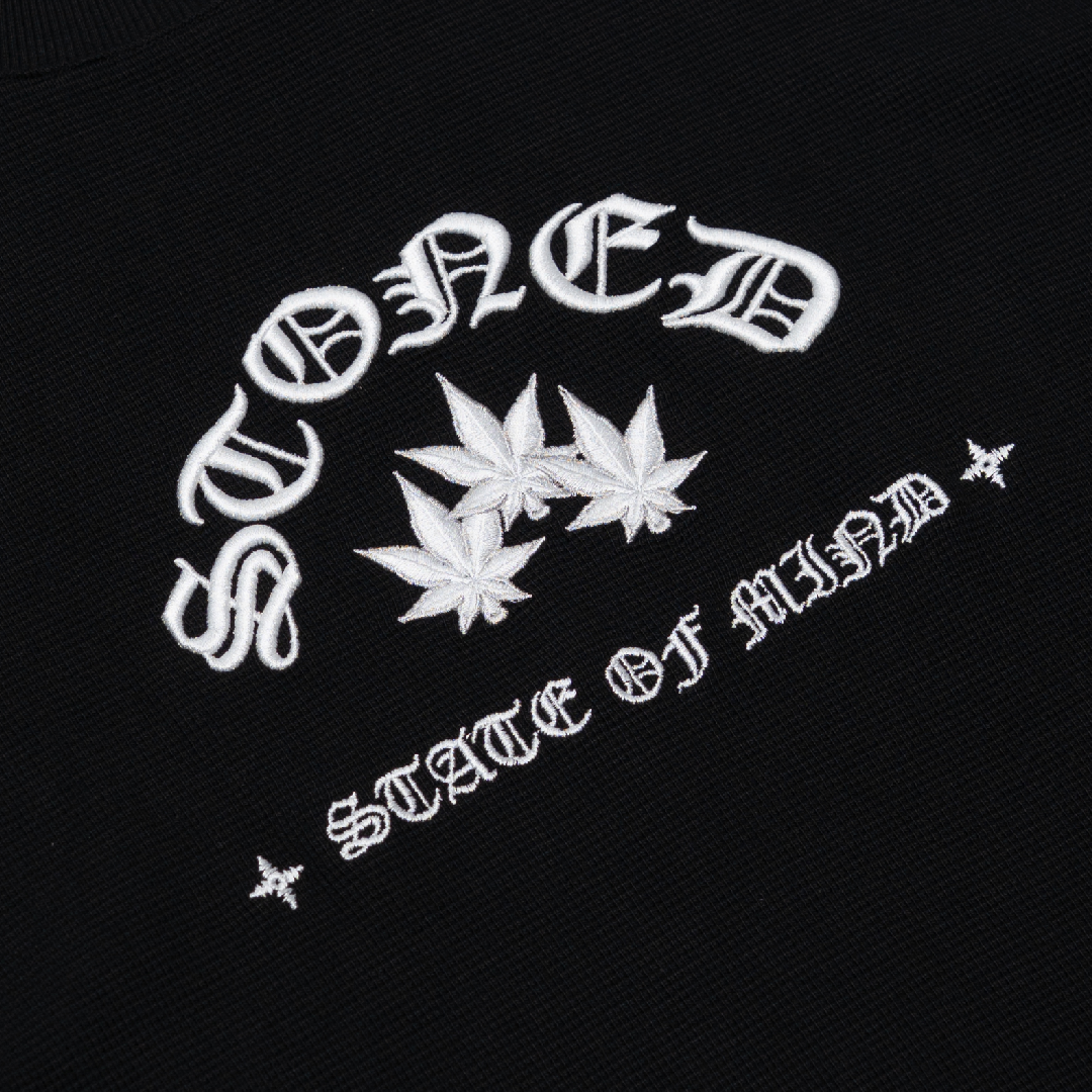 WBB25 : Waffle L/S Tee Black