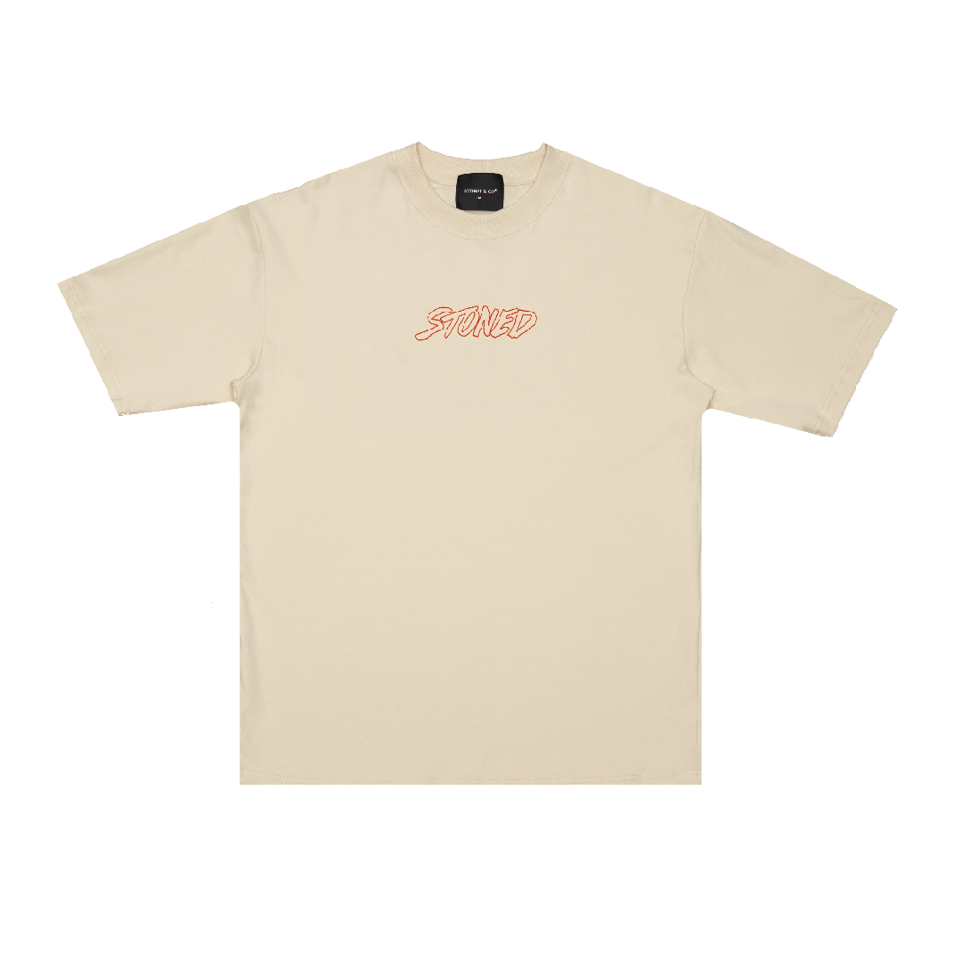 Dark Horse : Twin Horses Tee Beige