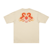 Dark Horse : Twin Horses Tee Beige