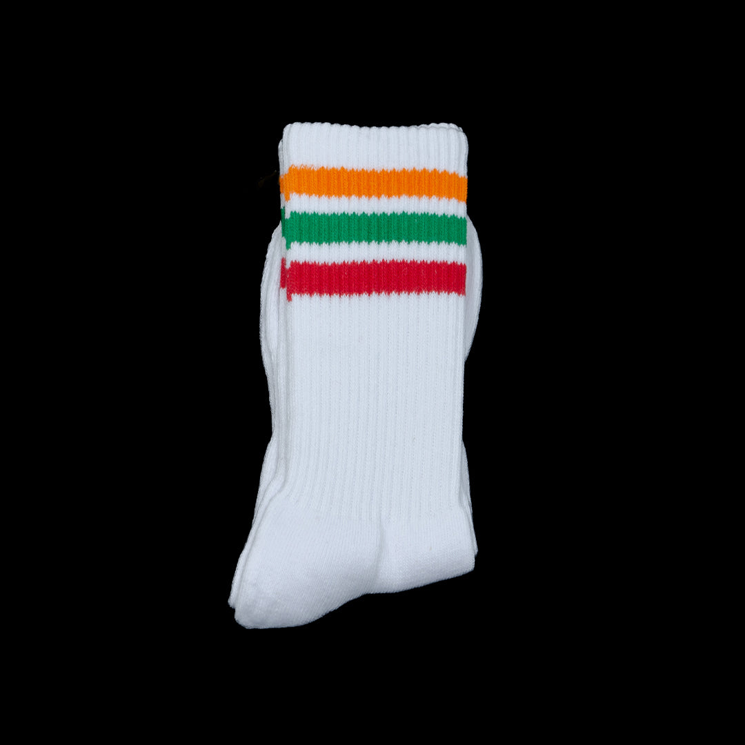 Multicolor Crew Socks White