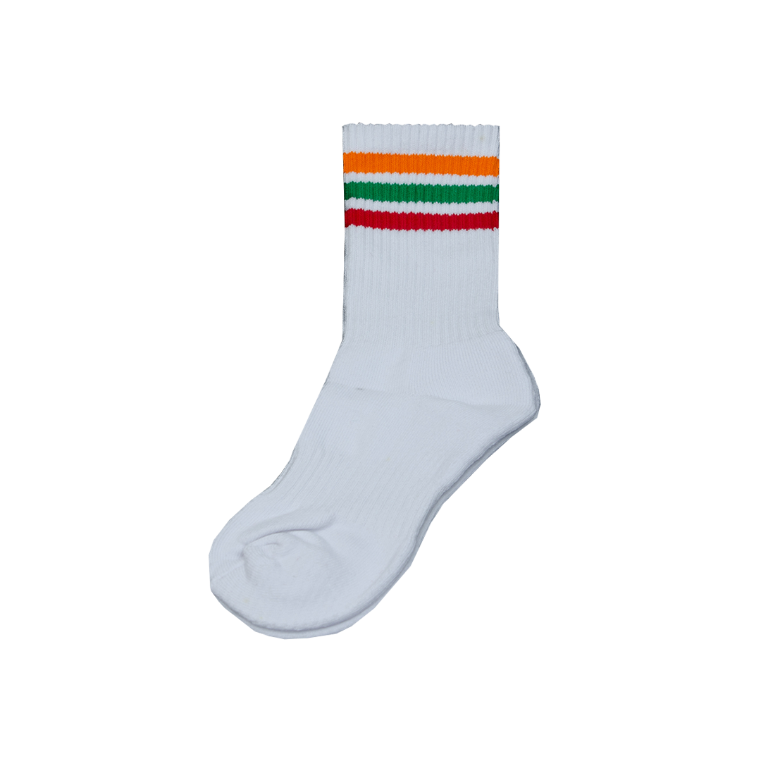 Multicolor Crew Socks White