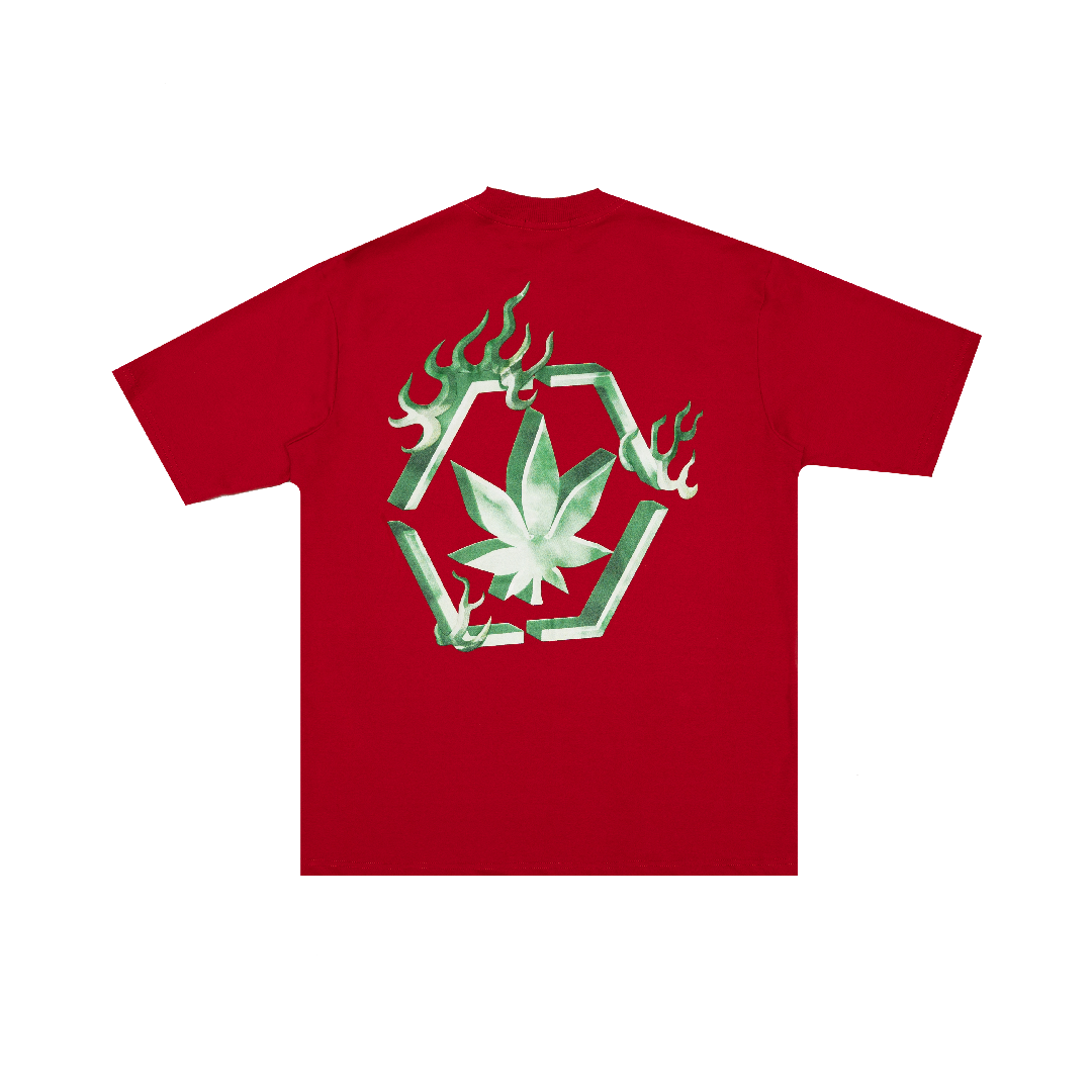 Golden Jade : Genetic Hexagon Jade Tee Red