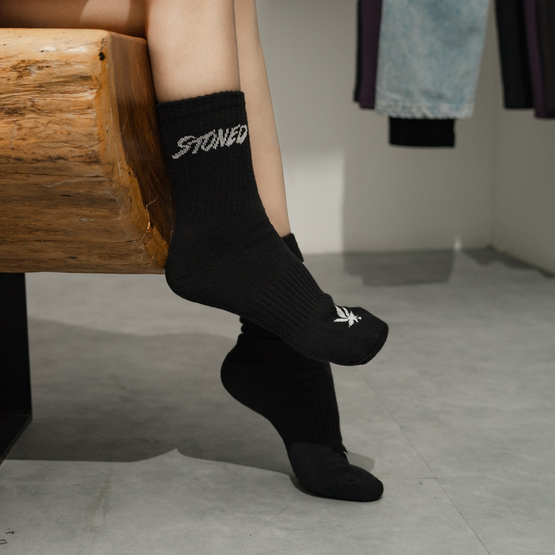 Stoned : Genetic Socks Black White