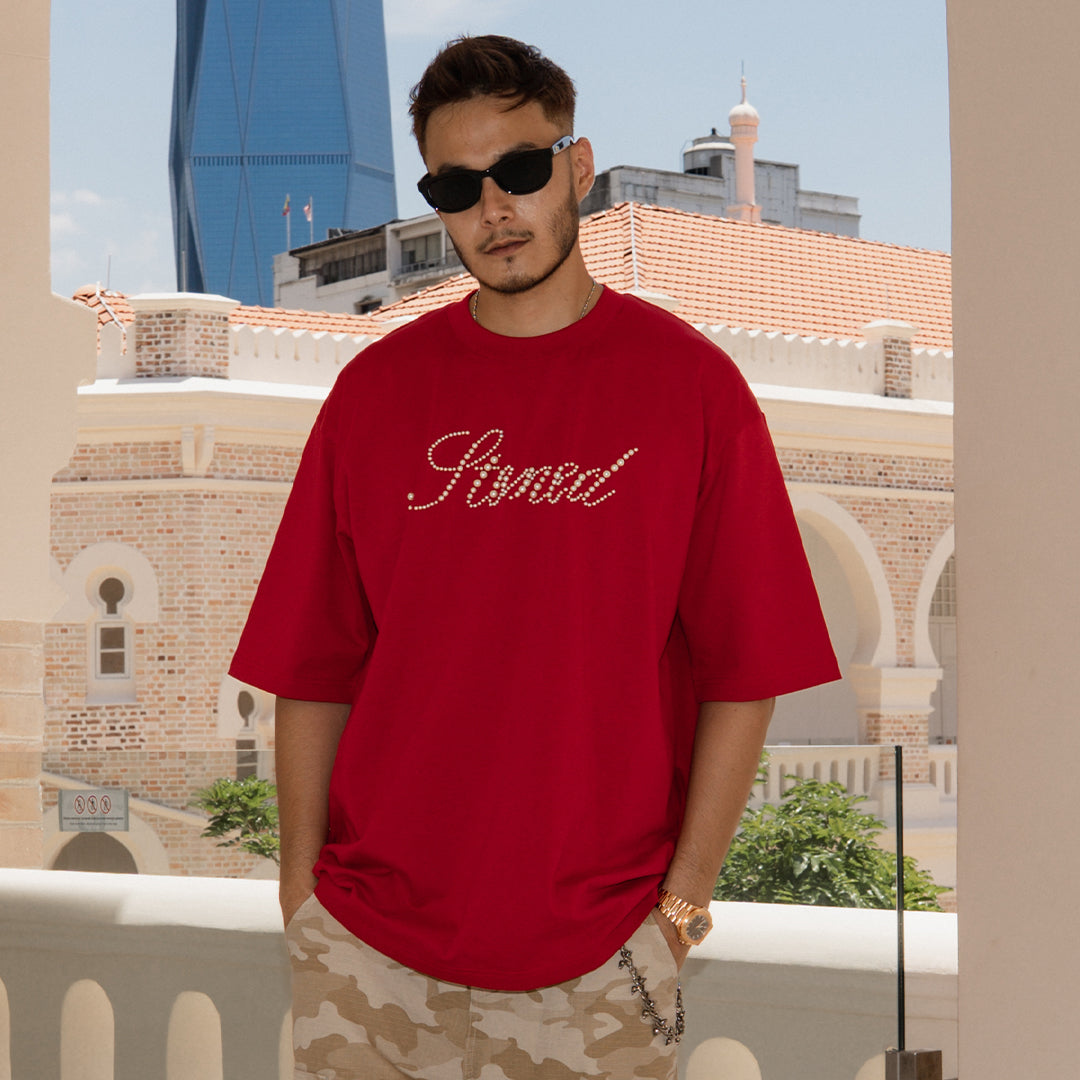 Blessed26_Cursive_Pearl_Logo_Tee_Red_01.jpg