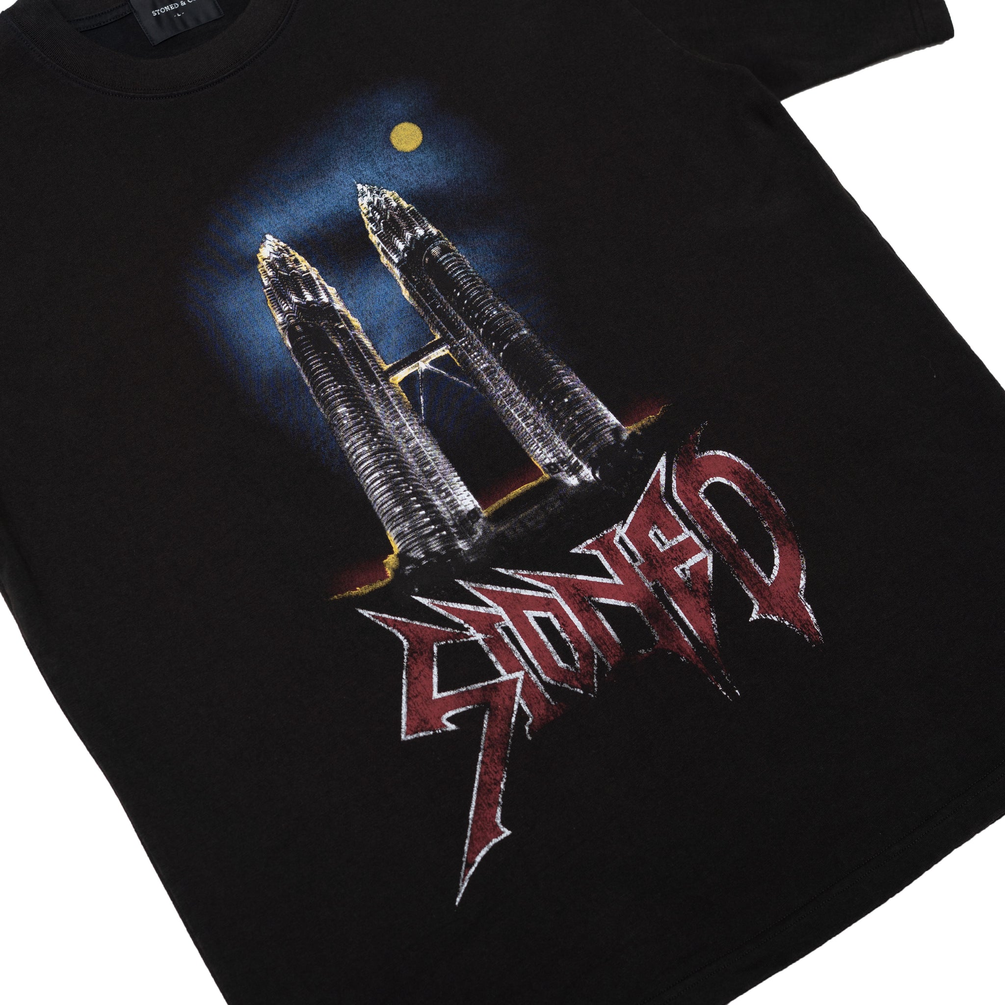 EOT : Twin Tower Washed Tee Black