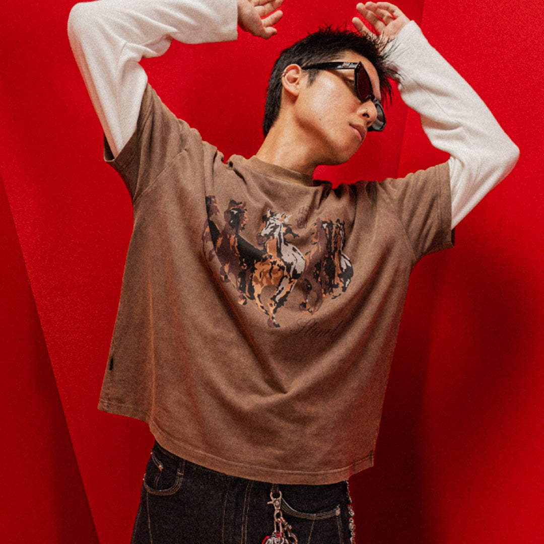 Dark Horse : Gallop Tee Brown – STONED (M) SDN. BHD. 201601004954